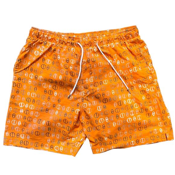 Hermes Men’s Chaine D’Ancre Swim Trunks Orange Size Large RARE Limited Edition